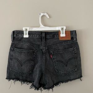 Levi’s 501 black denim shorts